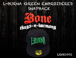 L-Burna Green Embroidered Snapback