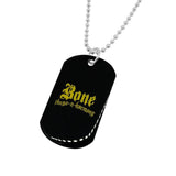 Bone Thugs n Harmony Dog Tag & Chain Yellow Logo - LayzieGear.com