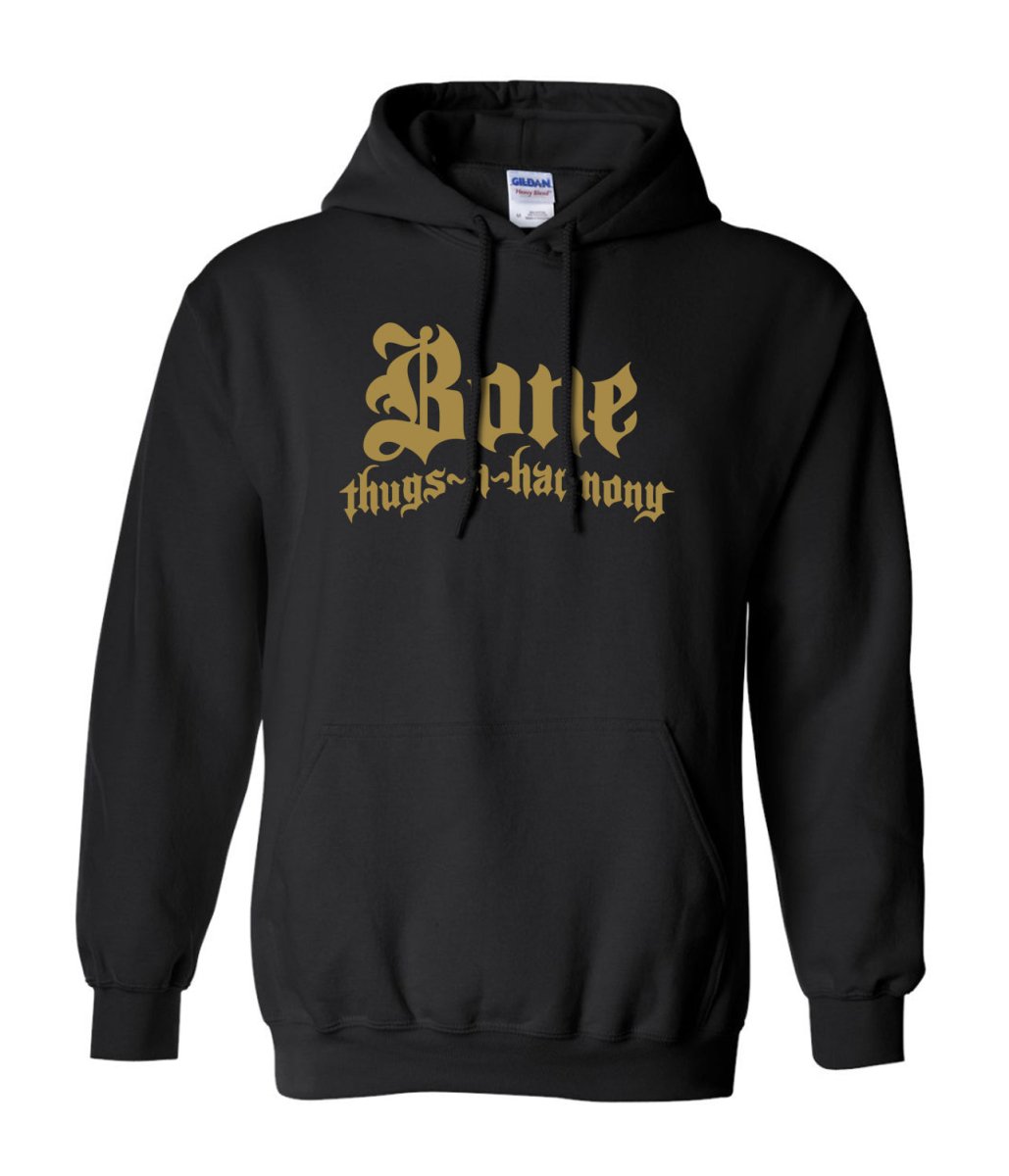 Bone Thugs n Harmony Hoodie Black w Gold Logo – LayzieGear.com