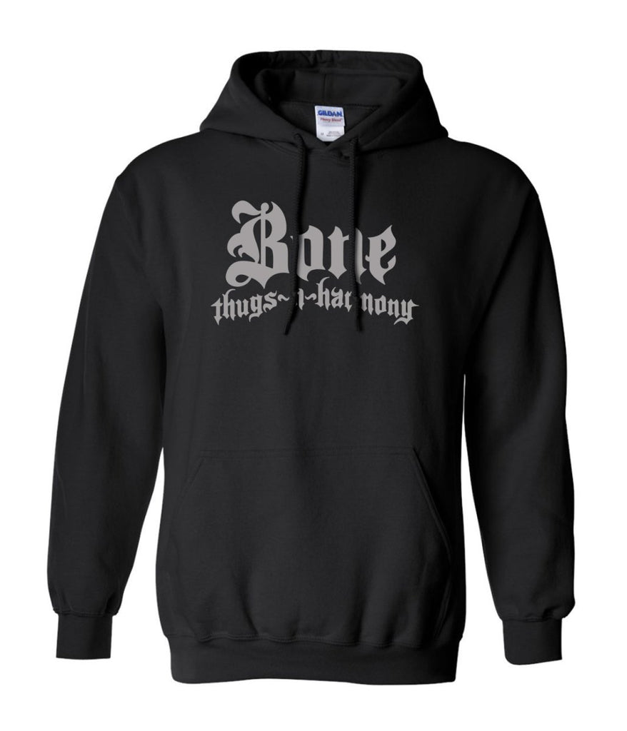 layzie gear Bone Thugs n Harmony Hoodie Black w Silver Logo – LayzieGear.com