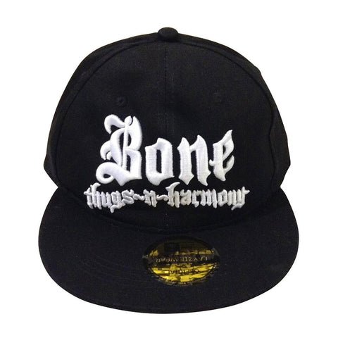 Bone Thugs n Harmony White Logo Black Snapback Hat Official Authentic